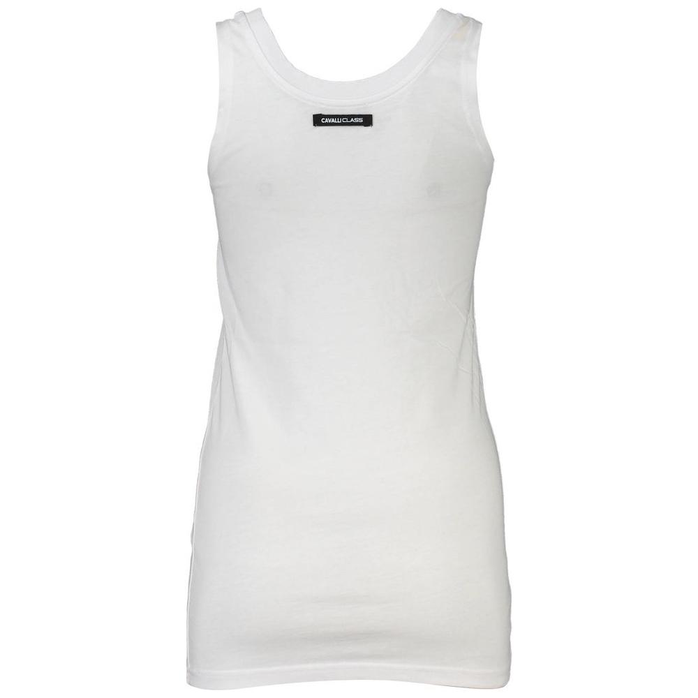 Cavalli Class White Cotton Women Top Cavalli Class Light Gray