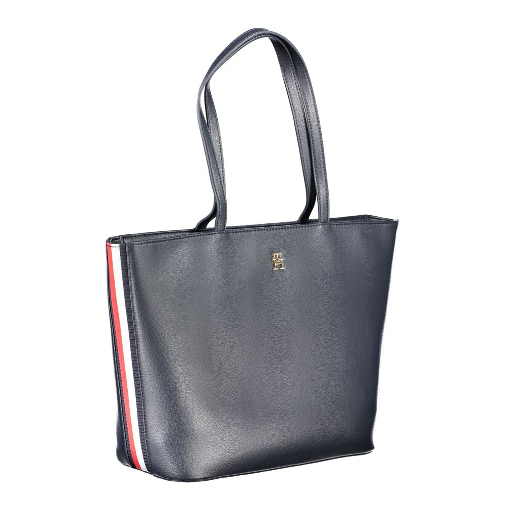 Tommy Hilfiger Blue Polyester Handbag Tommy Hilfiger Dim Gray