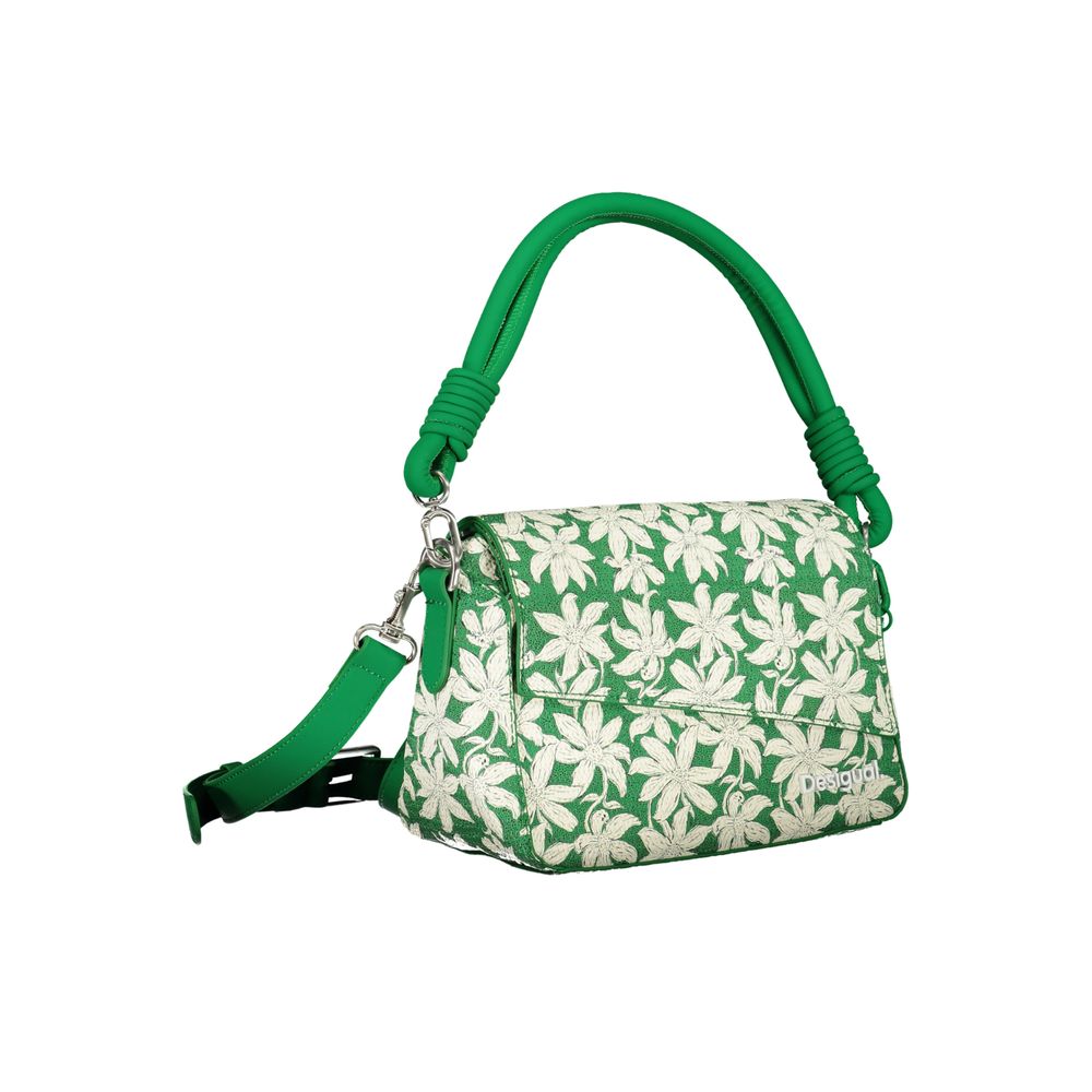 Desigual Green Polyethylene Handbag Desigual Light Gray
