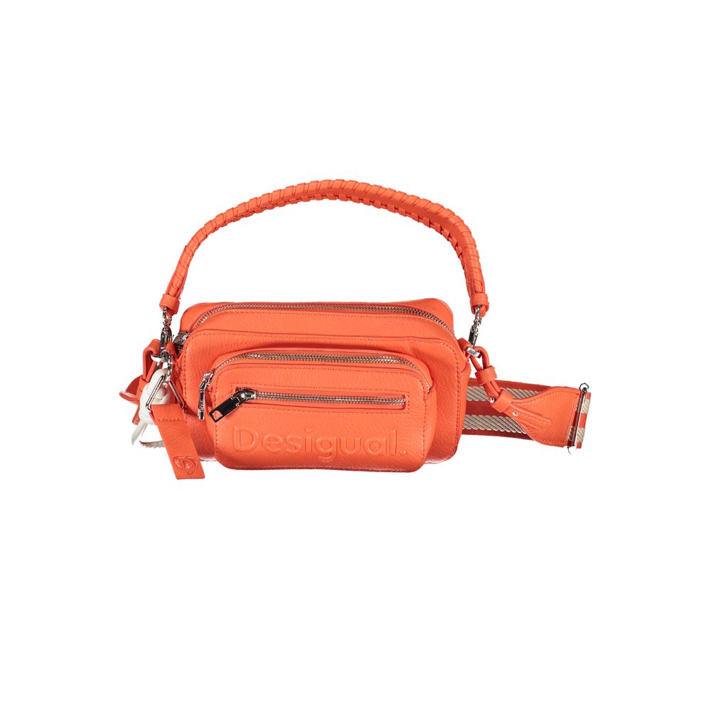 Desigual Pink Polyethylene Handbag Desigual Tomato
