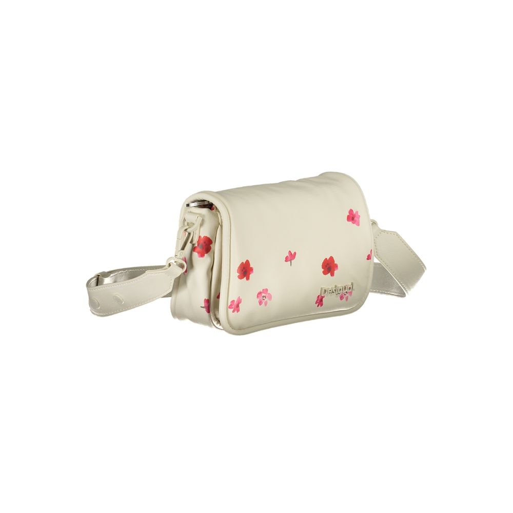 Desigual White Polyethylene Handbag Desigual Light Gray