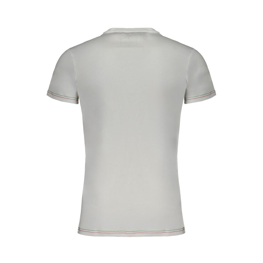 Aeronautica Militare White Cotton T-Shirt Aeronautica Militare Gray
