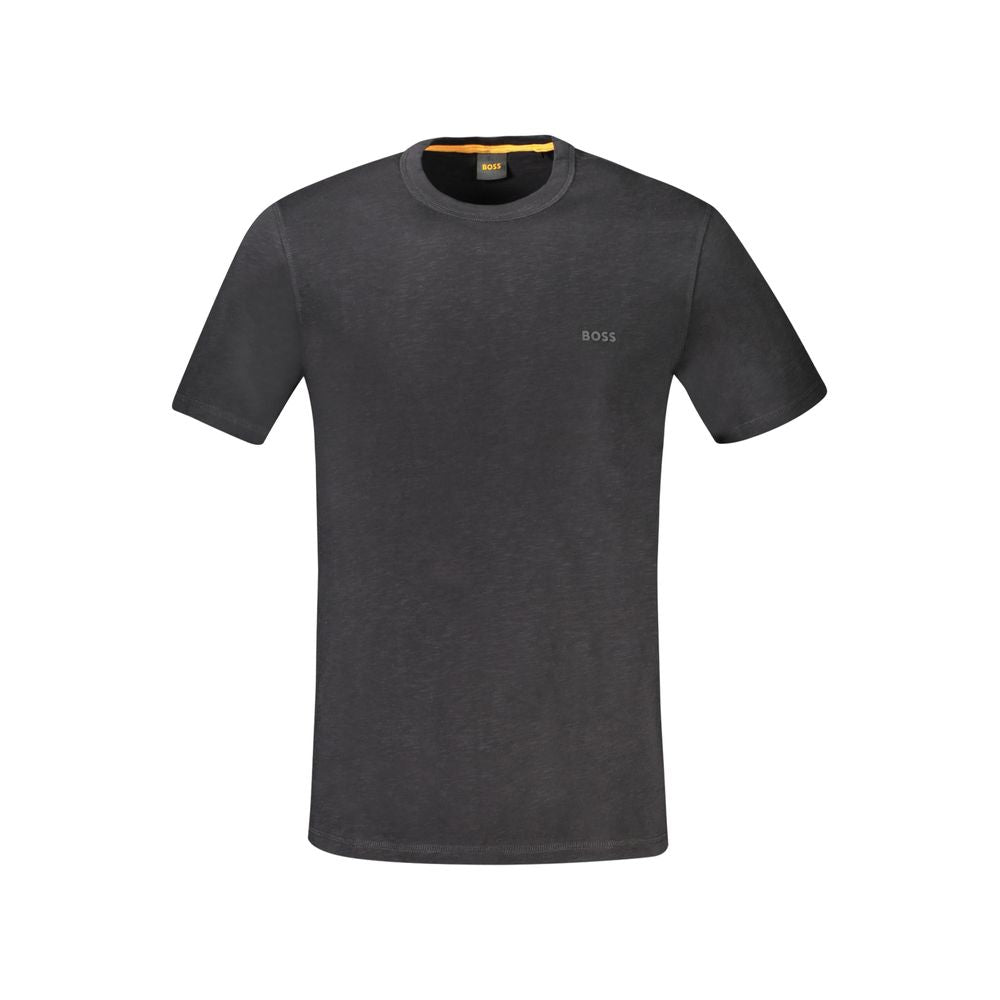 Hugo Boss Black Cotton Men T-Shirt Hugo Boss Dark Slate Gray