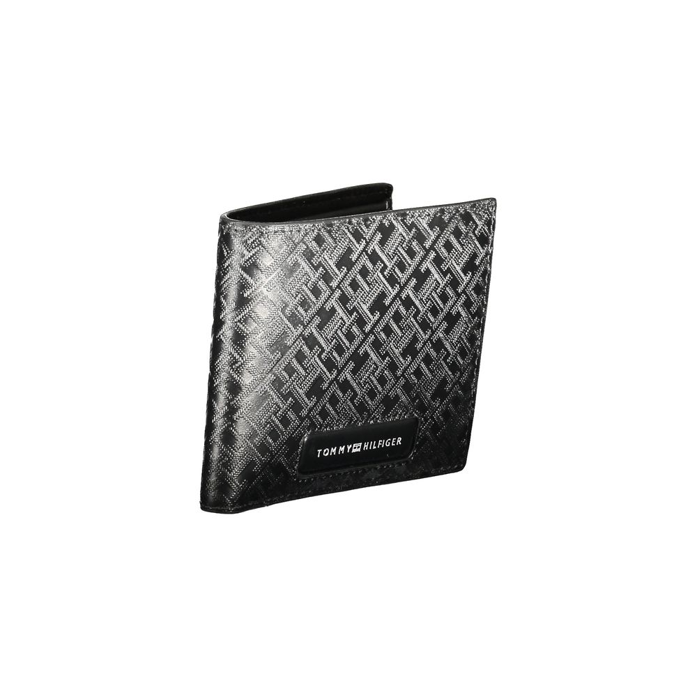 Tommy Hilfiger Black Leather Men Wallet Tommy Hilfiger Dark Slate Gray