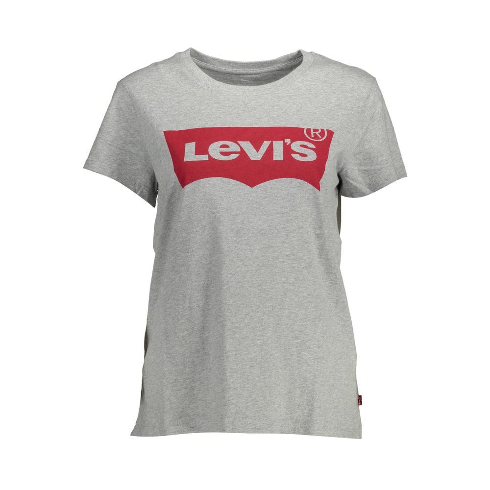 Levi's Gray Cotton Women T-Shirt Levi's Dark Gray