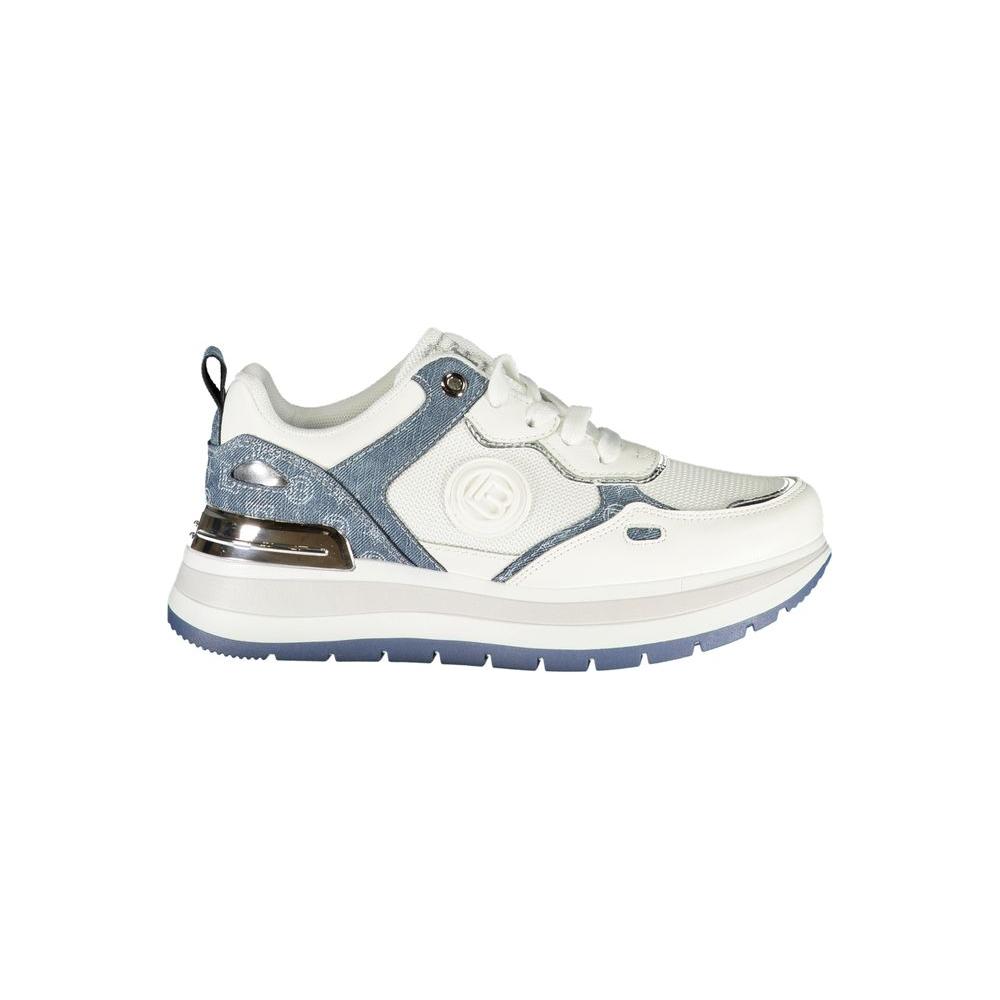 Laura Biagiotti White Polyester Women Sneaker Laura Biagiotti Beige