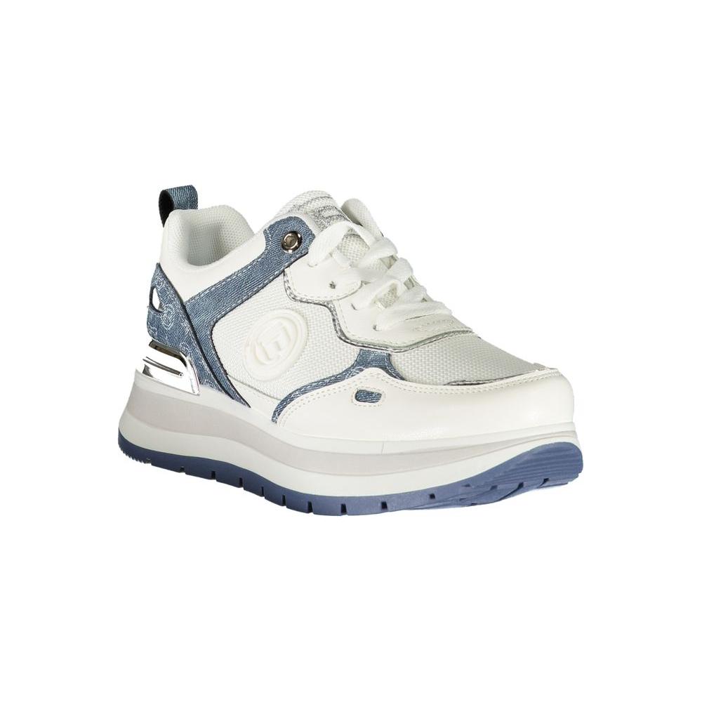 Laura Biagiotti White Polyester Women Sneaker Laura Biagiotti Light Gray
