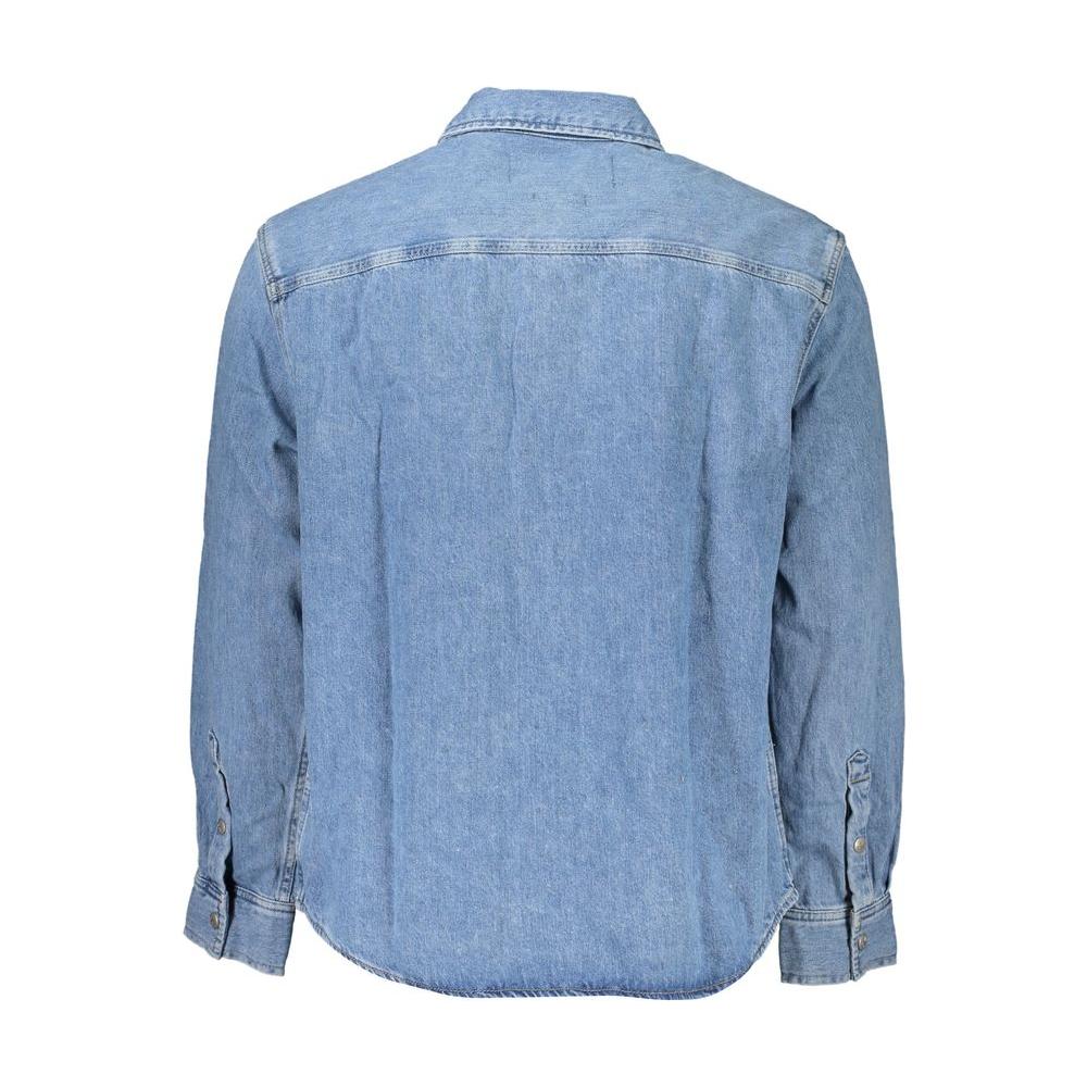 Calvin Klein Light Blue Cotton Men Shirt