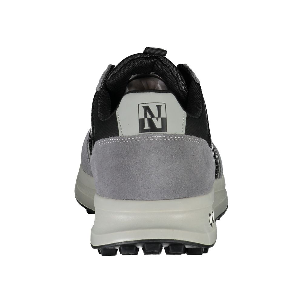 Napapijri Gray Leather Men Sneaker