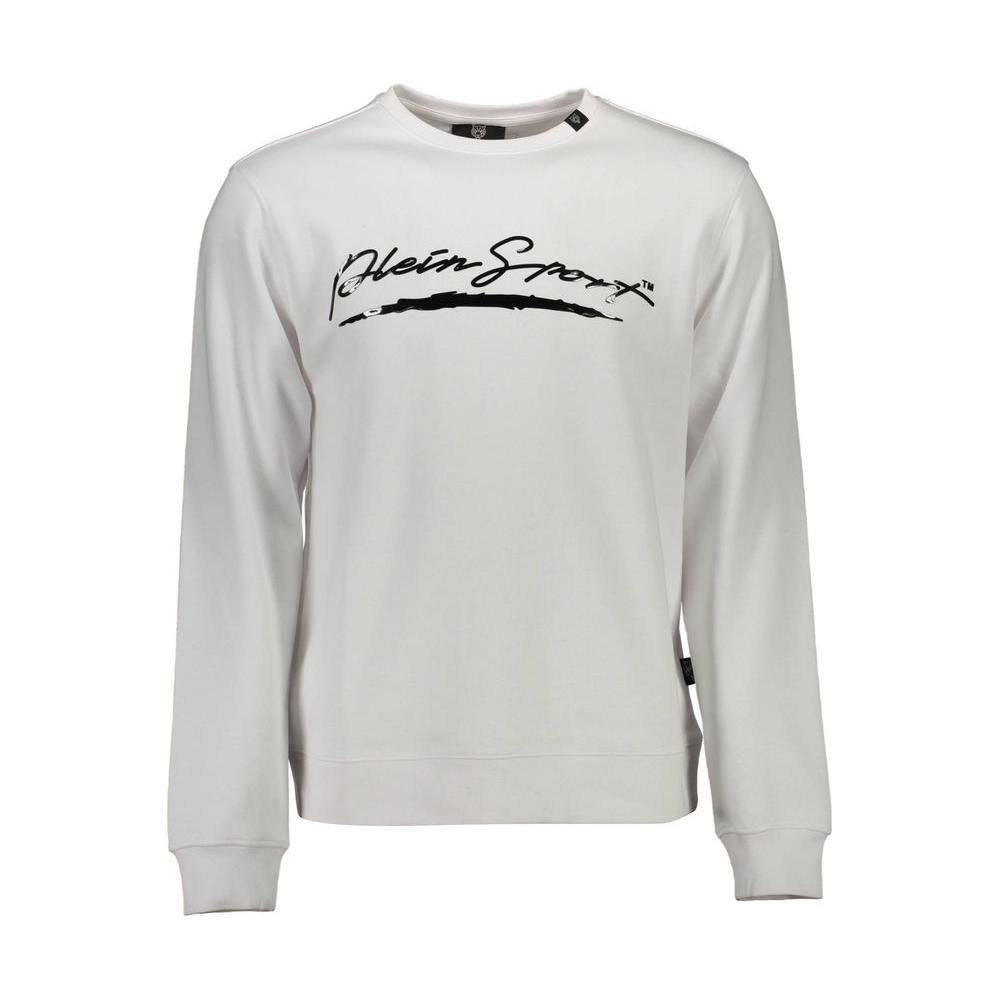 Plein Sport White Cotton Men Sweater