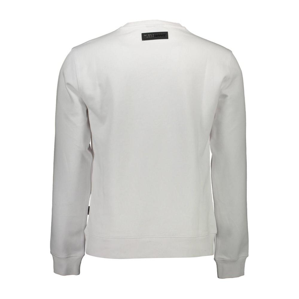 Plein Sport White Cotton Men Sweater