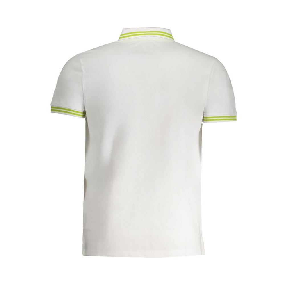 Cavalli Class White Cotton Polo Shirt