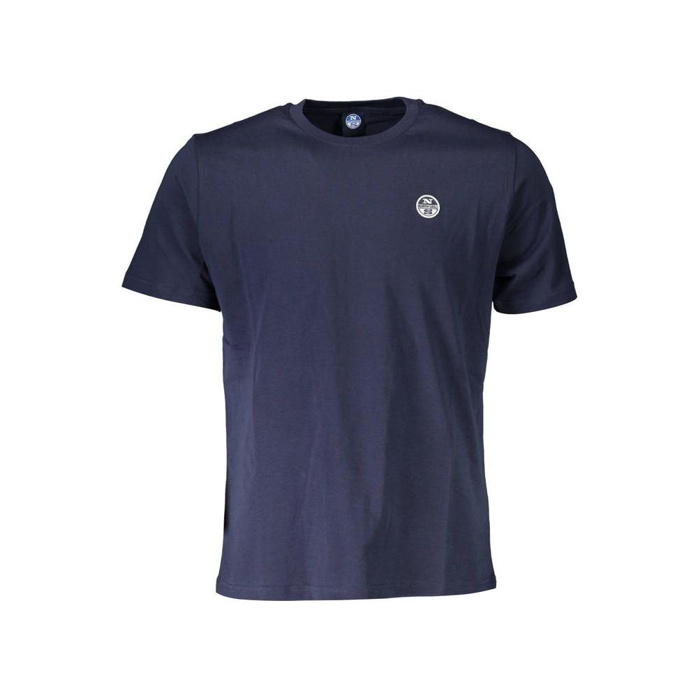 North Sails Blue Cotton Men T-Shirt