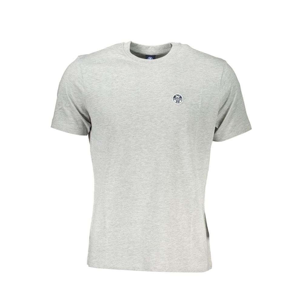 North Sails Gray Cotton Men T-Shirt