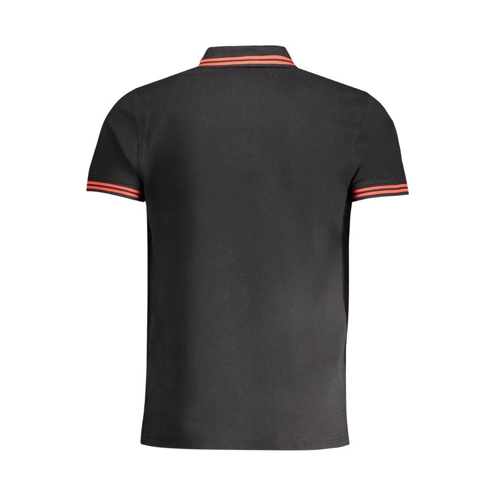 Cavalli Class Black Cotton Polo Shirt