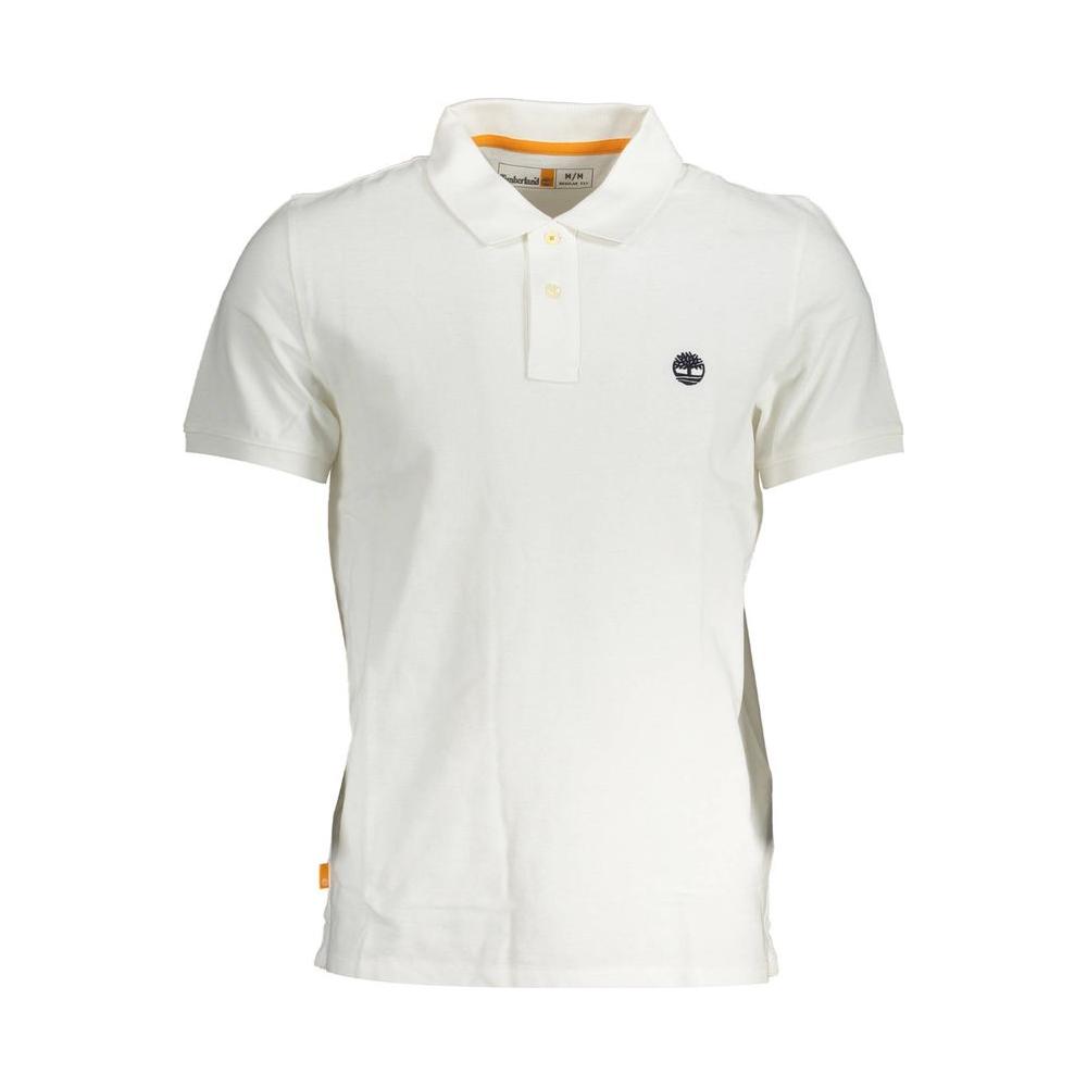 Timberland White Cotton Men Polo Shirt