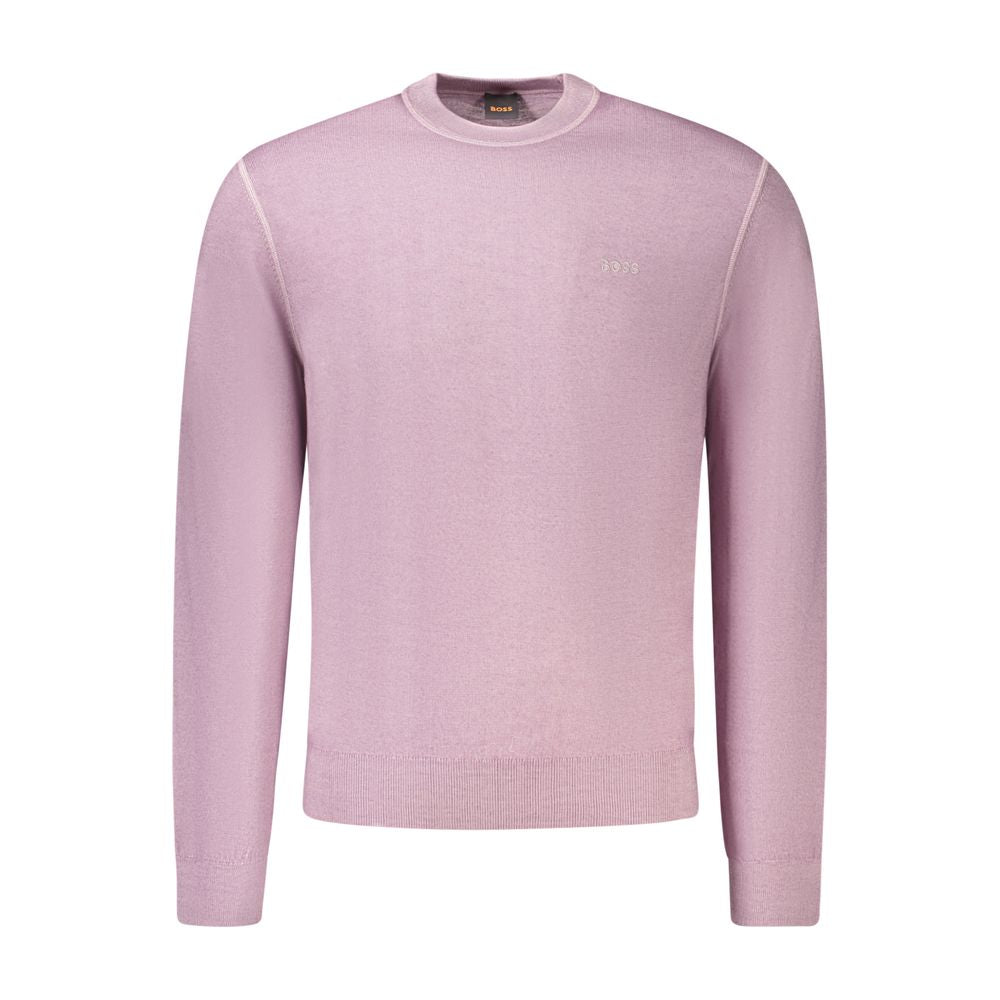 Hugo Boss Purple Wool Men Sweater BO-34597-S