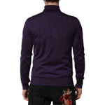 Dolce & Gabbana Purple Cashmere Turtleneck Pullover Sweater TSH90480-48