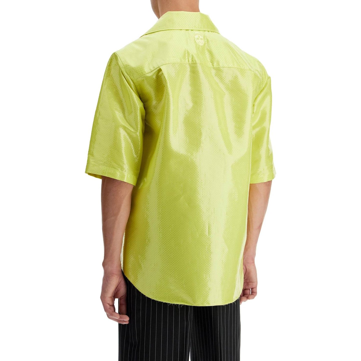 Alexander Mcqueen short-sleeved canvas tarp shirt. Shirts Alexander Mcqueen Dark Khaki