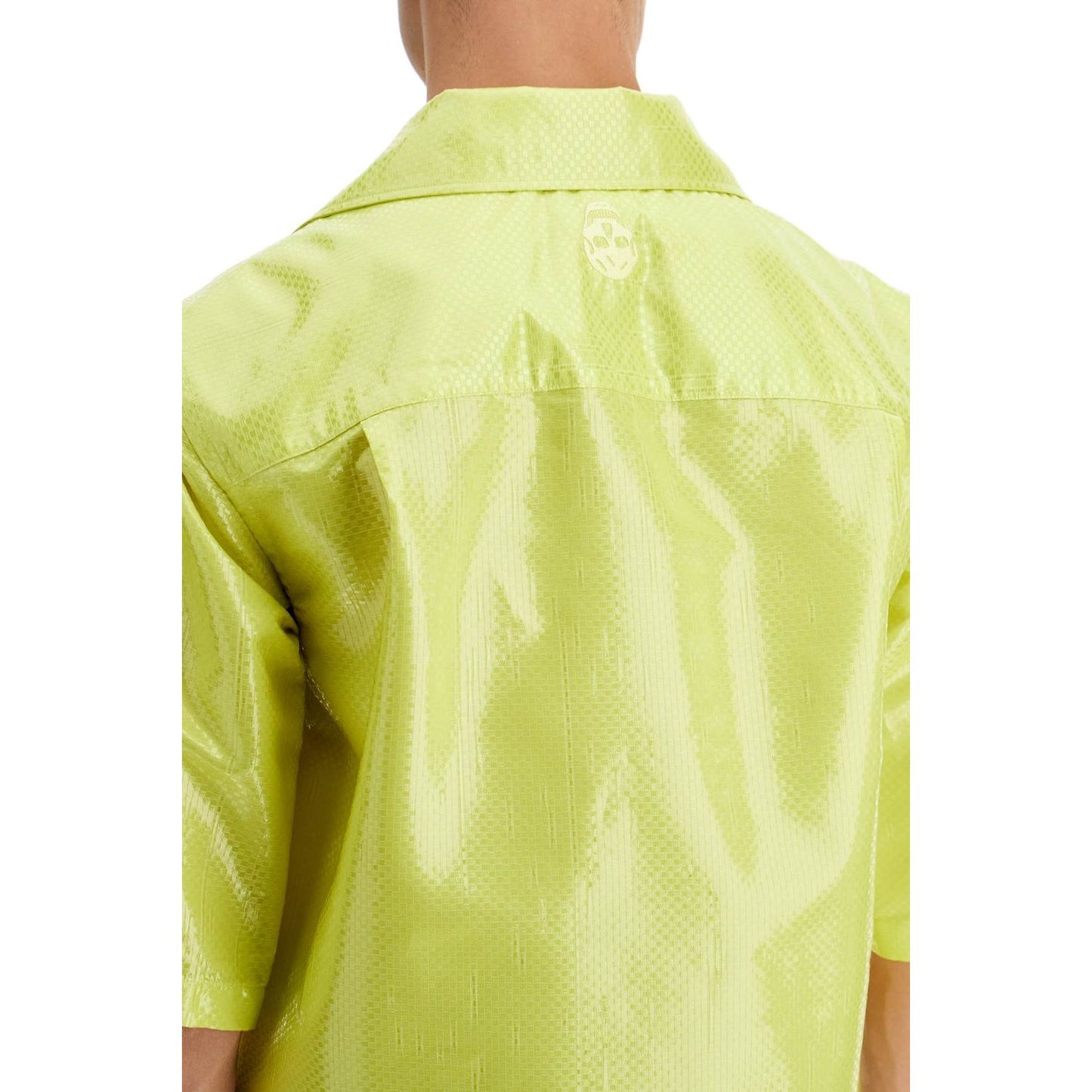 Alexander Mcqueen short-sleeved canvas tarp shirt. Shirts Alexander Mcqueen Light Goldenrod