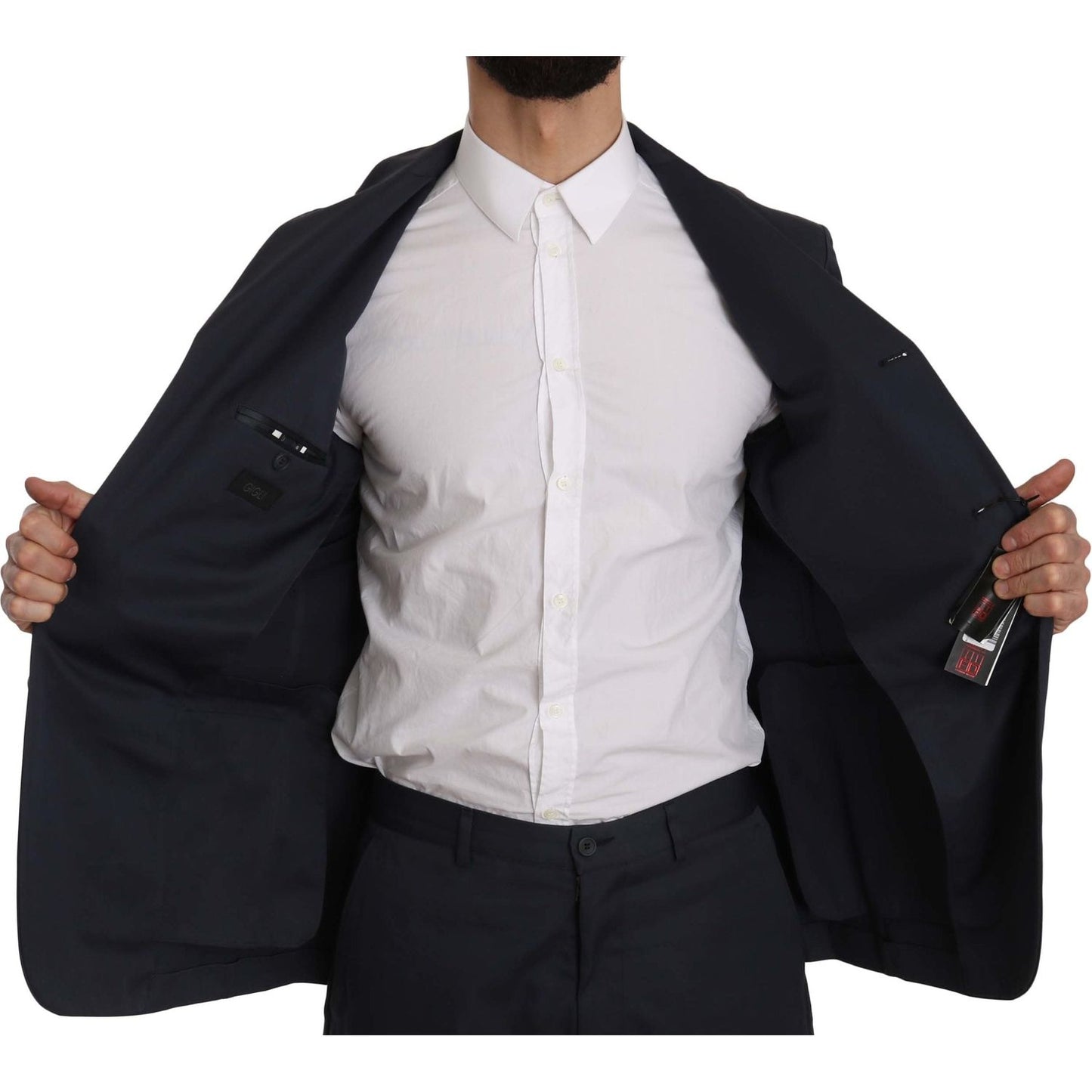 Romeo Gigli Elegant Blue Two-Piece Suit Suit Romeo Gigli Black