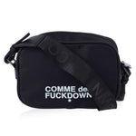 Comme Des Fuckdown Black Polyester Crossbody Bag CODEFU-13496