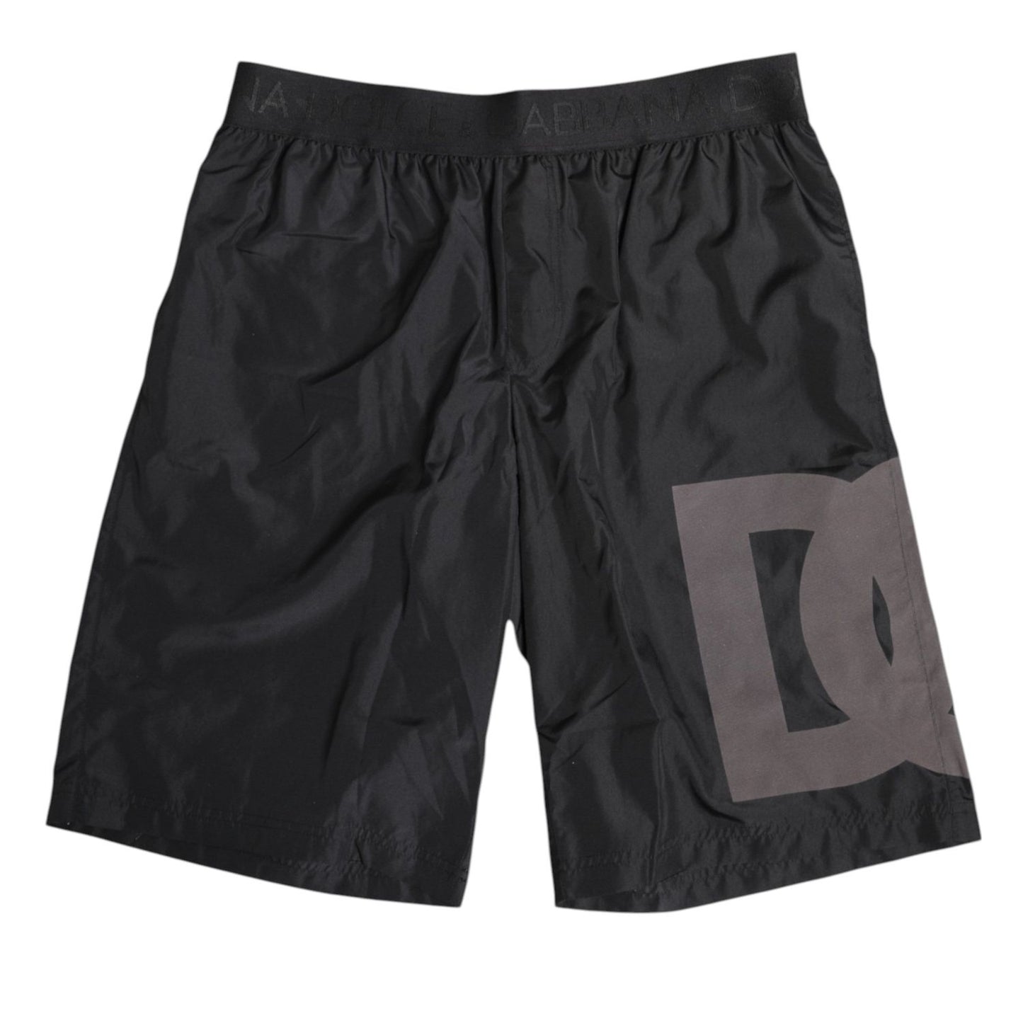 Dolce & Gabbana Black Logo Print Beachwear Men Shorts Swimwear BIK1715-4
