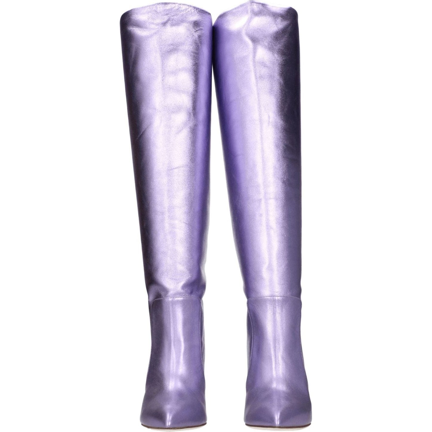 Paris Texas Purple Leather High Heel Boots PA-8547292021001-EU36/US6