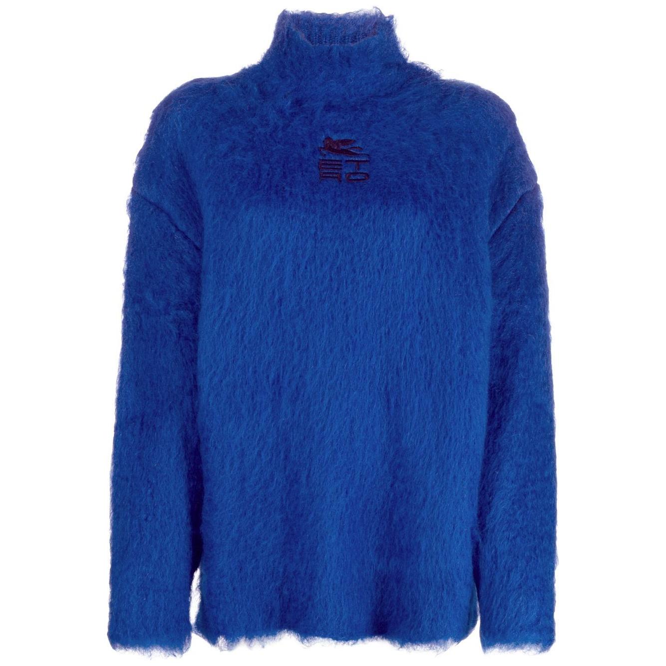 Etro Sweaters Blue Topwear Etro Midnight Blue