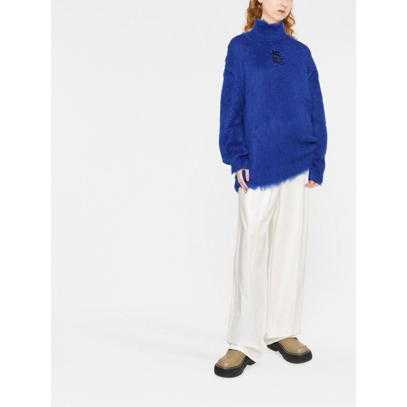 Etro Sweaters Blue Topwear Etro White Smoke