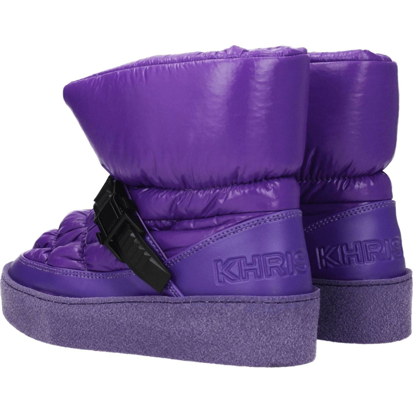 Khrisjoy Purple Polyester Ankle Boots KH-8547259449609-EU39/US9