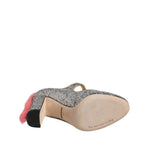 Dolce & Gabbana Silver Glitter Mink Fur VALLY Pump Shoes LA12827-37
