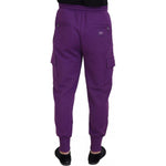 Dolce & Gabbana Purple Cotton Cargo Sweatpants Jogging Pants PAN74245-58