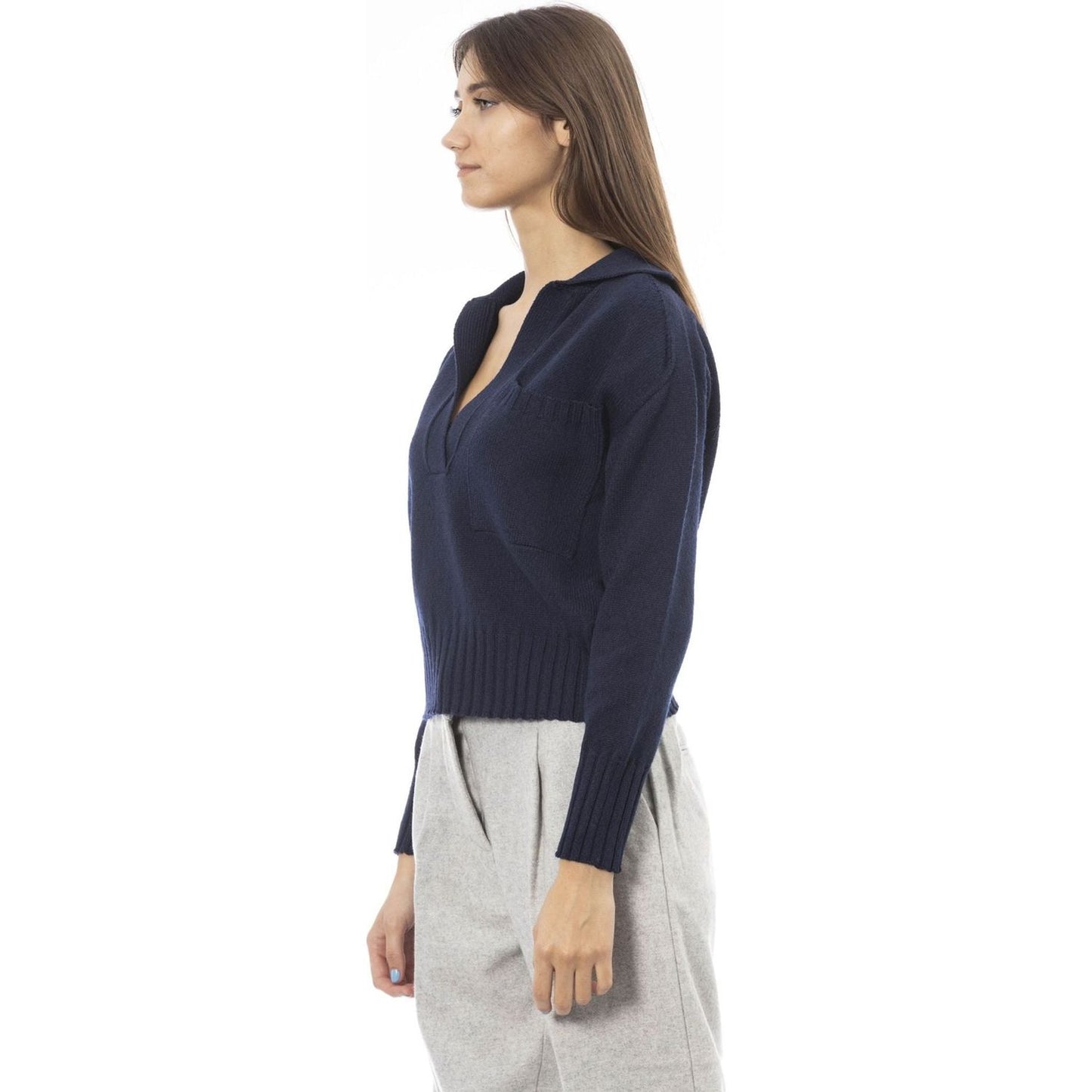 Alpha Studio Sweaters Sweaters Alpha Studio Light Gray