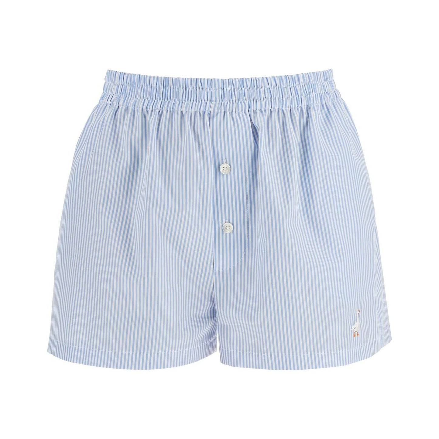 Moschino light blue striped elegant and refined women's cotton pants Trousers Moschino Light Gray