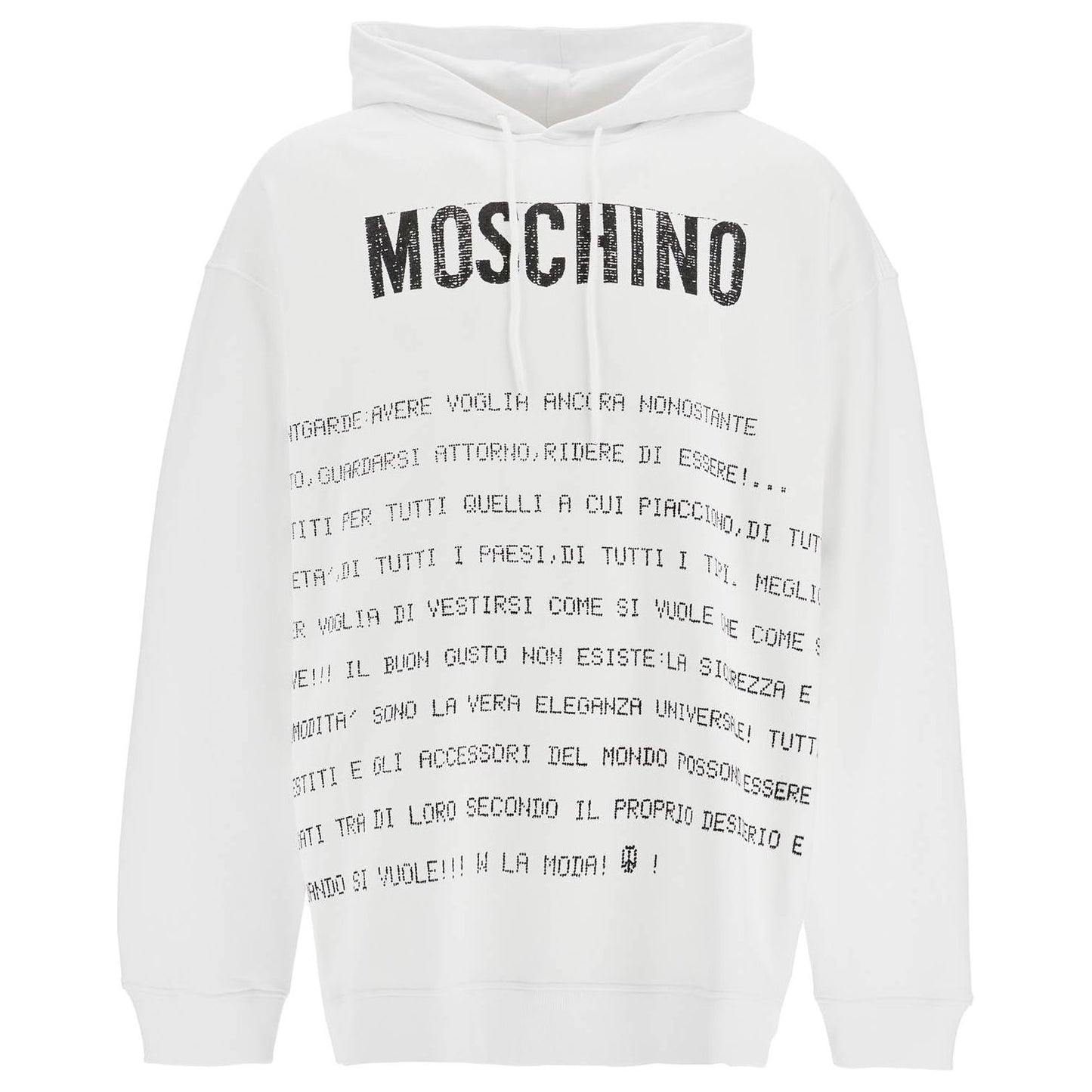 Moschino hooded sweatshirt with letter Topwear Moschino Lavender