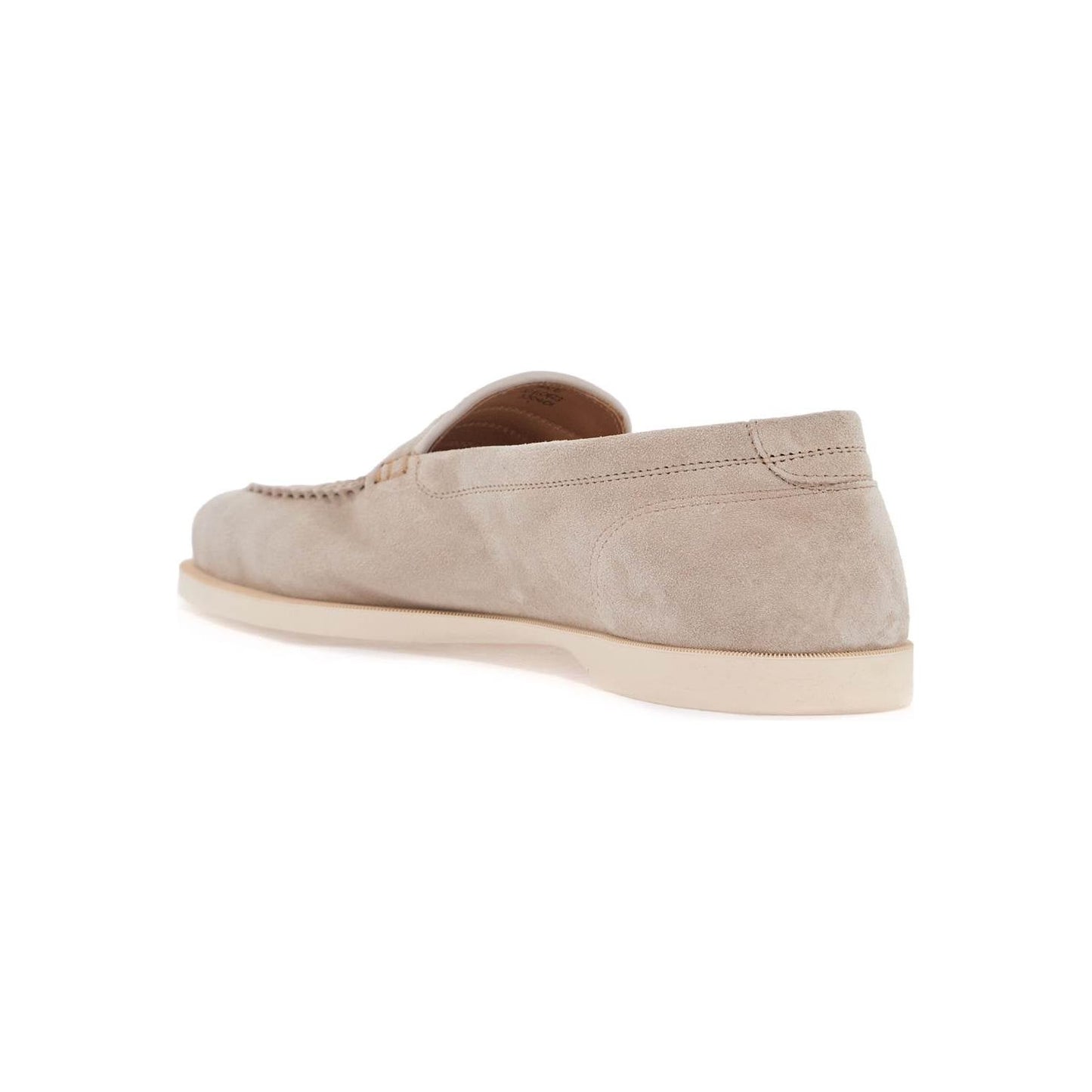 John Lobb men's suede lace-up shoes in sand with flexible sole Lace-ups John Lobb Gray