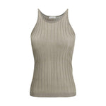 Brunello Cucinelli Brunello Cucinelli Lurex Tank Top BR-MMF849910C2983-XL 1728,72470364320,Brunello Cucinelli,Clothing,Gold,L,New with tags,S,Tops & T-Shirts - Women - Clothing,Women,Women - Clothing,XL