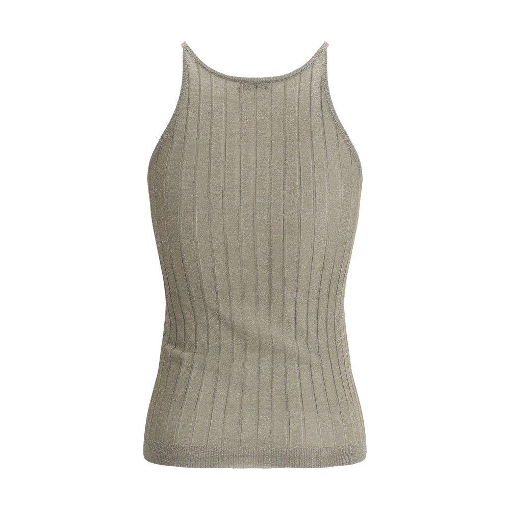Brunello Cucinelli Brunello Cucinelli Lurex Tank Top BR-MMF849910C2983-XL 1728,72470364320,Brunello Cucinelli,Clothing,Gold,L,New with tags,S,Tops & T-Shirts - Women - Clothing,Women,Women - Clothing,XL