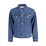 Calvin Klein Blue Cotton Men Jacket CA-33788-XXL