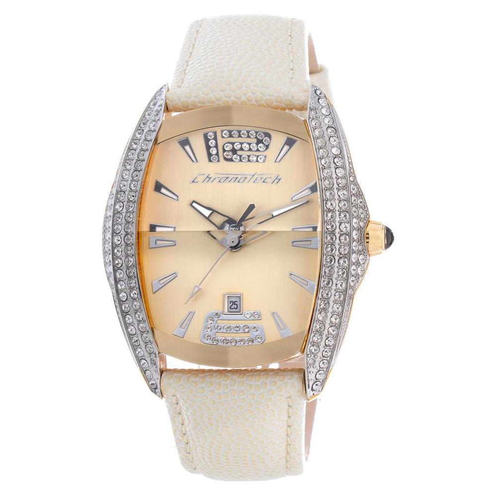 Chronotech Chronotech Beige Leather Watch CHCT7814M04SAC 1728,Beige,Chronotech,New with tags,Watches for Women - Watches,Women