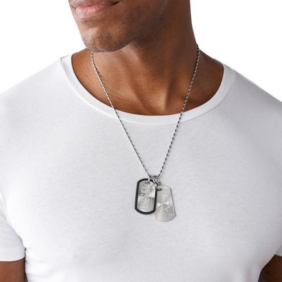 DIESEL JEWELS JEWELRY Mod. DX0011040 DESIGNER FASHION JEWELLERY DIESEL JEWELS Light Gray