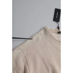 Dolce & Gabbana Beige Cotton Crew Neck Sweatshirt Sweater Dolce & Gabbana Dark Gray