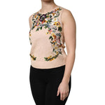 Dolce & Gabbana Dolce & Gabbana Beige Floral Embroidery Sleeveless Tank Top TSH90439-38 1728,67345645728,Beige,Dolce & Gabbana,IT38 | XS,IT44 | L,IT46|XL,Material: 91% Cotton 9% Nylon,New with tags,Tops & T-Shirts - Women - Clothing,Women