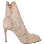 Dolce & Gabbana Dolce & Gabbana Beige Stretch Taormina Lace Boots Shoes LA10755-40 1728,67345645728,Beige,Boots - Women - Shoes,Dolce & Gabbana,EU40/US9.5,Material: 47% Nylon 33% Viscose 19% Elastane 1% Silk,New with tags,Women
