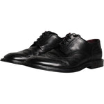 Dolce & Gabbana Dolce & Gabbana Black Leather Derby Wingtip Formal Shoes MV6500-41 1728,67345645728,Black,Dolce & Gabbana,EU41/US8,Formal - Men - Shoes,Material: 100% Calfskin Leather,Men,Preowned / Defect