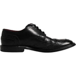 Dolce & Gabbana Dolce & Gabbana Black Leather Derby Wingtip Formal Shoes MV6500-41 1728,67345645728,Black,Dolce & Gabbana,EU41/US8,Formal - Men - Shoes,Material: 100% Calfskin Leather,Men,Preowned / Defect