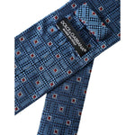 Dolce & Gabbana Blue Patterned 100% Silk Adjustable Men Tie Dolce & Gabbana Dark Slate Gray