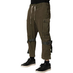 Dolce & Gabbana Dolce & Gabbana Brown Cotton Cargo Drawstring Pants PAN76454-48 1728,67345645728,Brown,Dolce & Gabbana,IT48 | M,Jeans & Pants - Men - Clothing,Material: 99% Cotton 1% Elastane,Men,New with tags