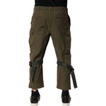 Dolce & Gabbana Dolce & Gabbana Brown Cotton Cargo Drawstring Pants PAN76454-48 1728,67345645728,Brown,Dolce & Gabbana,IT48 | M,Jeans & Pants - Men - Clothing,Material: 99% Cotton 1% Elastane,Men,New with tags